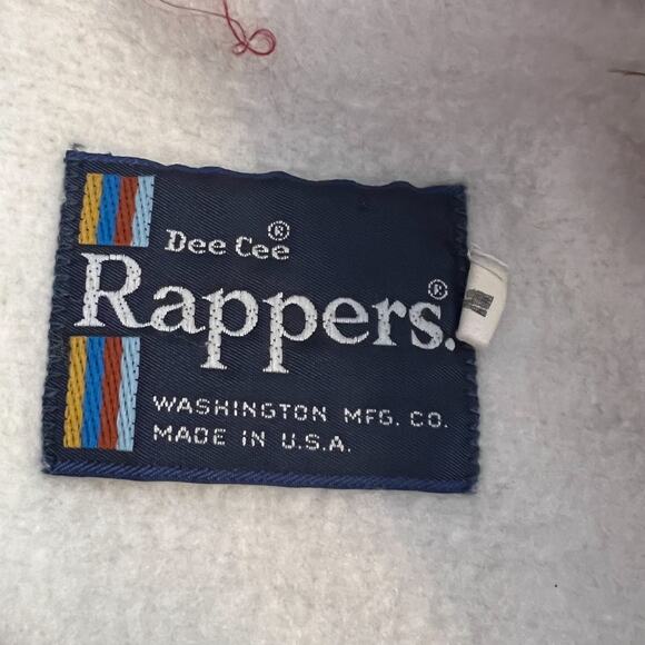 Vintage Dee Cee Rappers Men’s Nylon Jacket Maroon Lined Size Medium USA Made! - Picture 4 of 5